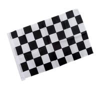 CORHAD Drapeau de Signalisation de Course Noir et Blanc 100 X 62 Cm Drapeau de Voiture de Course Portable pour Événements Sportifs Décorations pour Fête à Thème et Automobiles