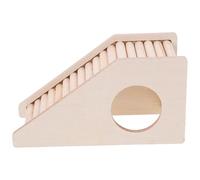 CORHAD Échelle en Bois Naturel pour Hamster et Chinchilla d'escalade Multifonction Cachette Décorative Compacte pour Cage Accessoire Solide et Sécurisé pour Petits Rongeurs