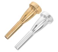 CORHAD Embouchure de Trompette 3C Métal Bicolore Doré et Argenté Accessoire de Rechange 2 Pièces pour Trompette Compatible Débutants et Musiciens Embouchure Musicale pour Pratique et