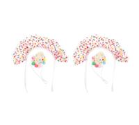 CORHAD Ensemble 2 Pièces Chapeau d'anniversaire et Bandana en Dentelle à Pois pour Chat et Chien Petit Tenue Festive pour Chiot et Chaton Accessoires Légers et Confortables pour Fête