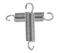 CORHAD Ensemble de 2 Crochets Télescopiques à Ressort en Acier pour Hamac, Maintien Sécurisé et Réglable, Style Élégant Argenté, pour Fauteuil Suspendu en Jardin