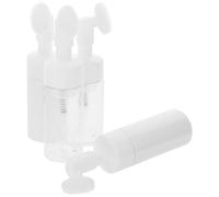 CORHAD Ensemble de 4 Bouteilles Vides en Plastique Brosse Nettoyante Visage, Distributeur Pratique pour Mousse Nettoyante, Usage Quotidien L'absorption des Soins
