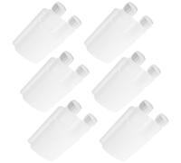 CORHAD Ensemble de 6 Flasques en Plastique Blanc 250ml avec Distributeur 20ml, Portables et Anti-fuites, pour Concerts, Voyages et Fêtes