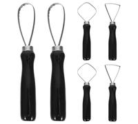 CORHAD Ensemble de 6 outils de sculpture sur argile, racloir à ruban à manche en bois, outil de finition pour poterie, kit de sculpture pour céramique et modelage de cire.