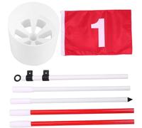 CORHAD Ensemble De Drapeaux De Golf Portable 5 Pièces En Tissu Mât, Coupe De Putting Stable Et Robuste, Accessoire D'entraînement Pour Pratiquer Le Golf à Domicile Extérieur