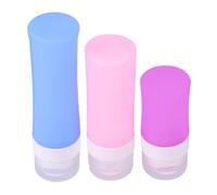 CORHAD Ensemble de Voyage en Silicagel 3 Bouteilles Cosmétiques Rechargeables Anti-fuite, Résistance la Chaleur Froid, Voyages