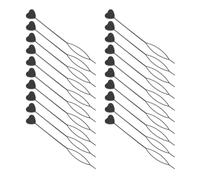 CORHAD Épingles à Cheveux pour Coiffure Automatique et Chargement de Perles Lot de 20 de Cœur en Plastique Noir Accessoire pour Styliser Cheveux et Tresses