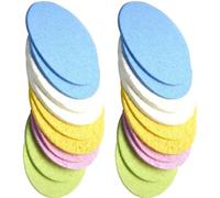 CORHAD Éponges Nettoyantes Visage en Cellulose Naturelle 25 Douces et Absorbantes Houppettes à Maquillage Multifonctions pour Exfoliation Quotidienne Couleur Aléatoire
