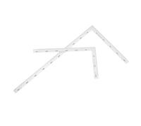 CORHAD Équerre Menuisier Marquages Clairs et Faciles à Lire en Acier Inoxydable 2pcs, Règle de Mesure L de L Outil de Mesure pour Construction et Fabrication de Meubles