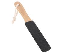 CORHAD Exfoliant pour les peaux mortes des pieds à Deux Faces, Manche en Bois de Hêtre, pour Éliminer les Callosités, pour Usage à Domicile et en Salon, Noir
