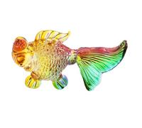 CORHAD Figurine de Carpe en Cristal - Statuette Miniature de Poisson Koi - Ornement en Forme de Poisson Rouge pour la décoration intérieure - Objet de décoration de Table à Collectionner pour