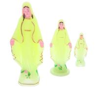 CORHAD Figurines 3 Pièces pour Décoration Intérieure Facile à Nettoyer Khaki Notre-Dame de Grâce en Plastique Lumineuses Adaptées aux Maisons et Autres Espaces