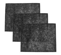 CORHAD Filtres à Charbon Actif Portable et Sûr Compostage sans Odeur pour Poubelles à Compost Cuisine, Lot de 3pcs, Fibre de Charbon Activé Noir