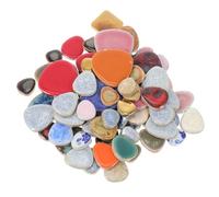 CORHAD Galets en Céramique DIY 500G Carreaux Mosaïque Forme Irrégulière Matériau Bricolage pour Carrelage Tuiles à Assembler Librement Pierre Décorative pour Artisanat et Création