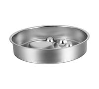 CORHAD Gamelle Anti-Glouton pour Chiens et Chats en Acier Inoxydable 1 Pièce, Bol à Alimentation Lente Base Antidérapante en Métal, Assiette à Lécher pour Petits Animaux, Usage Domestique