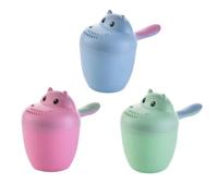 CORHAD Gobelet de Rinçage à Shampoing pour Bébé Hippopotame Vert Plastique Solide Poignée Confortable Arroseur pour Cheveux Protège Les Yeux Jouet de Bain Présent Garçon Fille