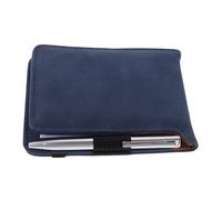 CORHAD Golf Scorebook Cuir Bleu avec Stylo Intégré Portable pour Golfeurs Hommes et Femmes Carnet de Score Compact pour Terrain