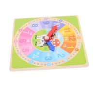 CORHAD Horloge Pédagogique Bois Colorée Éducatif pour Savoir Lire l'Heure Modèle Apprentissage pour Garçon Fille Outil Interactif de Cognition Temporelle