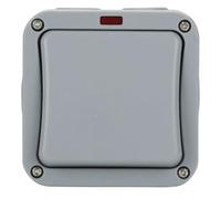 CORHAD Interrupteur Mural Étanche Ip65 20a pour Système de Contrôle D'accès Extérieur en Abs, Norme Européenne, Résistant aux Intempéries pour Jardin et Piscine