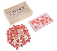 CORHAD Jeu de Bingo Russe 1 Plateau Petit Format avec Pions Numérotés Jeu Familial de Société pour Garçon et Filles pour Fêtes et Voyages Loto Interactif