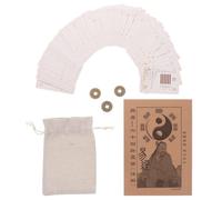 CORHAD Jeu de Cartes Yi Jing 64 Hexagrammes en Papier Manuel D’interprétation, Pièces de Divination Chinoises Feng Shui pour Tirage Divinatoire et Décoration Spirituelle