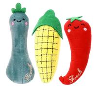 CORHAD Jouets à Mâcher en Peluche pour Chats Intérieur Herbe à Chat, Lot de 3 Pièces, Design Mignon de Maïs, Pratique et Polyvalent pour Chatons