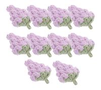 CORHAD Kit de 10 Pendentifs de Raisin au Crochet Violet Fait Main Amigurumi Tricoté Décoration pour Paquet et Porte-Clés Accessoire Créatif Polyvalent pour Loisirs DIY et Présents