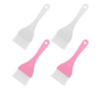 CORHAD Kit de 4 Pinceaux Maquillage Professionnel pour Visage et Corps Poils Doux en Nylon, Applicateurs Portables en Plastique pour Masque et Lotion, Peau Sensible