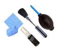 CORHAD Kit de Nettoyage Électronique 4 Pièces Soufflette, Brosse Clavier, Liquide 20 ML et Chiffon Noir, Plastique, Outil pour Nettoyer Clavier et Aquarium