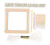 CORHAD Kit de Tissage Bois Compact pour DIY Outils de Métier à Tisser Manuels Ensemble Léger et Lisse pour Activités Artisanales et Apprentissage Du Tissage Couleur
