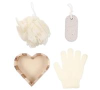 CORHAD Kit D'outils de Bain 3 Pièces Brosses Corps en Nylon et Bois, Compact et Léger, Expérience Spa Relaxante à Domicile