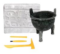 CORHAD Kit Fouille Archéologique Bronze avec Outils de Creusement pour Garçon Fille Éducatif de Développement Moteur pour Garçons et Filles Cadeau Scientifique et Ludique pour Ans et