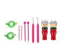 CORHAD Kit Tricotin Bois DIY pour Bracelets et Cordes Outil de Tissage Manuel avec Aiguilles et Bobine Bois Ensemble de Tricotage Facile pour Niveaux Variés et Couleur Aléatoire