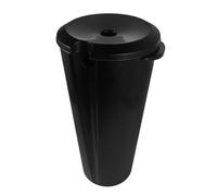 CORHAD Lave-tête Portable Noir 15l Léger et Facile à Assembler pour Domicile et Salon, Bac à Shampoing en Plastique 47x24x22cm Adapté aux Adultes Alités