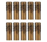 CORHAD Lot de 10 Manchons de Douille de Bougie en Fer 25x80 Mm Couleur Bronze Ancien, Protection Goutte à Goutte pour Lampes Suspendues Vintage, Accessoires Décoratifs pour Lustres