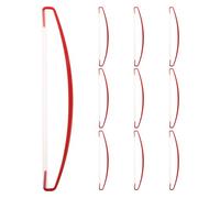 CORHAD Lot de 10 mâts de drapeau portables, tiges de drapeau en plastique de 24 cm (9,45 pouces) pour rassemblements scolaires, célébrations et événements marketing, mât de portable rouge