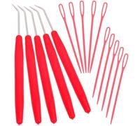 CORHAD Lot de 15 Crochets en Plastique Légers pour Tricot à Domicile, Outils de Tricotin Ergonomiques pour Confection de Pulls et Présents Artisanaux Couleur Aléatoire