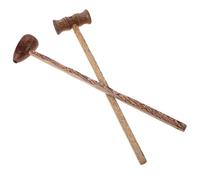 CORHAD Lot de 2 Bâtons de Massage en Bois de Chêne Masseur Musculaire pour Dos et Épaules Tiges de Massage pour Relaxation Corporelle et Soulagement des Douleurs Manuel pour Bien-être