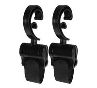 CORHAD Lot de 2 Crochets Magnétiques Noirs pour Poussette Fixation Sécurisée à Attache Auto-agrippante Accessoires Polyvalents pour à Couches et Chariot Compatibles Cadre de Roue et