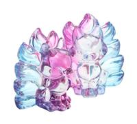 CORHAD Lot de 2 figurines de renard Adopt Me en cristal à neuf queues pour décoration de jardin