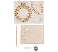 CORHAD Lot de 2 Modèles Scientifiques de Cadrans Solaires en Bois Soi-Même Horloge Solaire Ancienne Éducative pour Garçon et Filles Kit DIY D’Apprentissage Géographique et Décoration