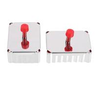 CORHAD Lot de 2 Moules à Pâtisserie Carrés en Acier Inoxydable, Moules à Pression pour Biscuits et Cheesecakes, Ustensiles de Cuisson Faits Maison, pour Desserts et Couleur Aléatoire