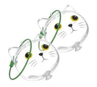 CORHAD Lot de 2 Porte-Clés Transparents pour Poils de Chat Capsules de Rangement Souvenirs en Plastique Léger Vert Accessoire Commémoratif Pratique pour Collectionner Poils D’Animaux