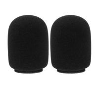 CORHAD Lot de 2 protections en mousse pour microphone - Bonnette anti-vent - Mousse antibruit pour casque - Filtre anti-pop lavable pour interviews d'actualités