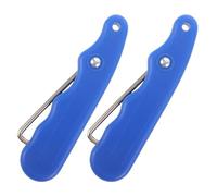 CORHAD Lot de 2 Tendeurs de Lacets Bleus Antidérapants pour Patins à Glace et Patins à roulettes en Acier Inoxydable Outil Portable pour Serrage Rapide Accessoire Hockey sur Glace et