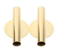 CORHAD Lot de 2 Vases Muraux Suspendus en Métal Doré Clair Adhésif Tubes Décoratifs pour Fleurs Séchées et Fraîches Supports Auto-Adhésifs sans Perçage Jardinières Murales Modernes