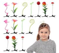 CORHAD Lot de 28 Épingles à Cheveux Créatives en Pp et Fer, Pinces à Cheveux à Plantes Simulées, Faciles à Porter pour Filles Lors D'activités ou Shopping