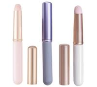 CORHAD Lot de 3 Pinceaux à Lèvres Capuchon Ensemble Applicateurs pour Maquillage des Lèvres Poils Doux Taille Standard Couleurs Violet Blanc Rose Outil Pratique pour Retouche et