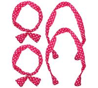 CORHAD Lot de 4 Bandeaux à Pois pour Filles Nœud Décoratif, Tissu Doux et Confortable, Bandeaux Pratiques pour Fête et Vacances