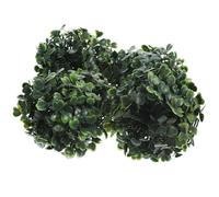 CORHAD Lot de 4 Boules de Topiaire Artificielle Vertes en Plastique et Soie, Décorations Réalistes de Boule pour Plafond Intérieur et Hôtel, Atmosphère Naturelle